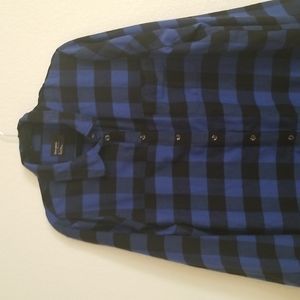Free Press plaid shirt XL Blue/Black